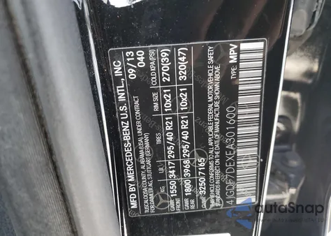 2014 Mercedes-Benz Gl 550 4Matic from USA, damaged, VIN 4JGDF7DEXEA301600